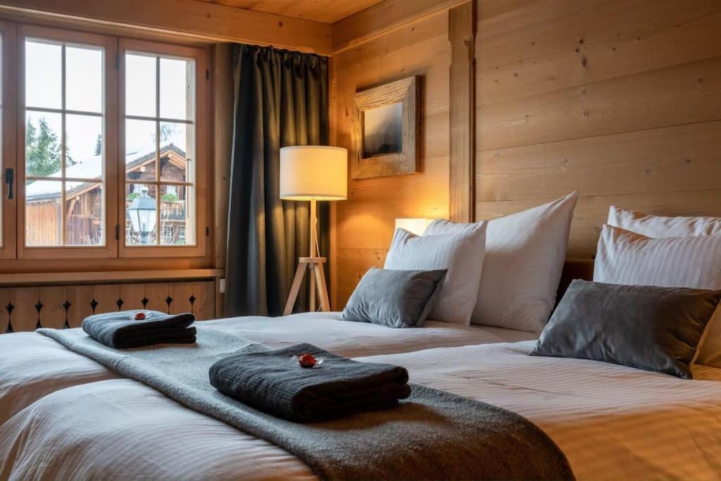 Charming Alpine Apartment Гштад Экстерьер фото
